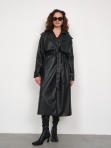 Плащ из искусственной кожи