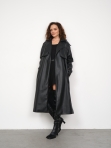 Плащ из искусственной кожи